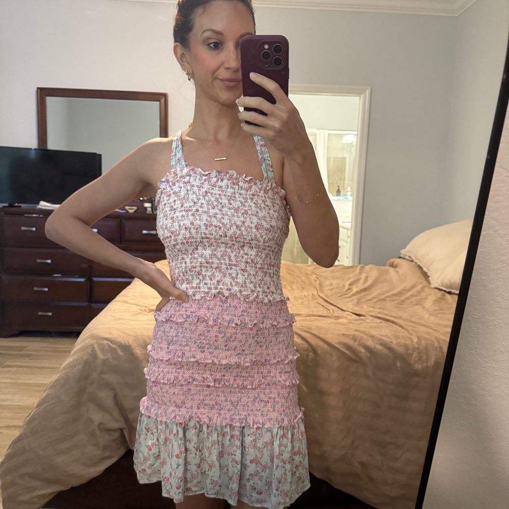 Love Shack Fancy x Target - Floral Pink, Blue and White Dress
